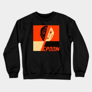 lucifer on the sofa 8 bit Crewneck Sweatshirt